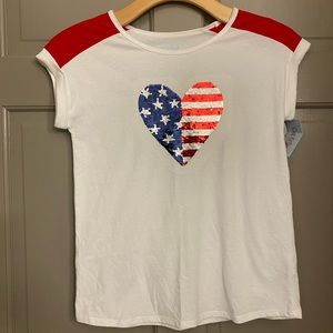 Cat & Jack girls tshirt with sequins. XL (14-16) New with tags, great condition.